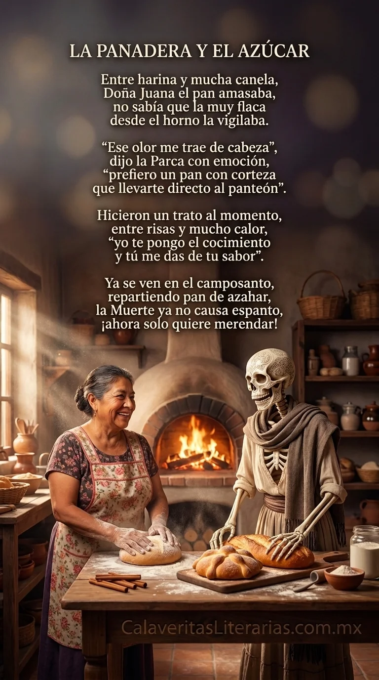 Calaverita Literaria de Día de Muertos - Calaverita 15 - La Panadera y el Azúcar