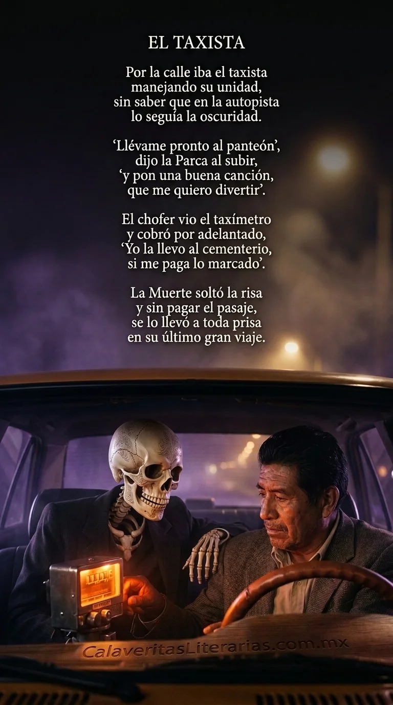Calaverita Literaria de Día de Muertos - Calaverita 17 - El Taxista