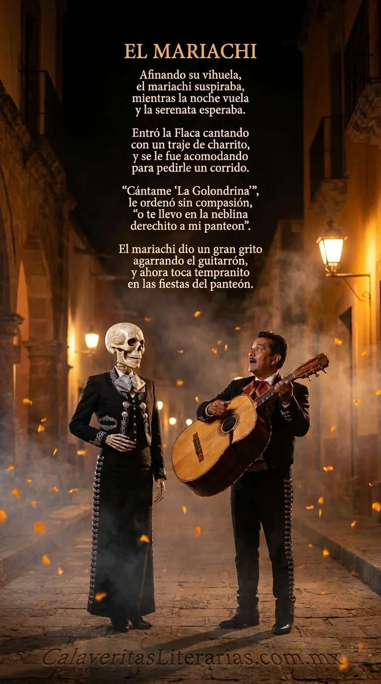 Calaverita Literaria de Día de Muertos - Calaverita 18 - El Mariachi (Serenata al Panteón)