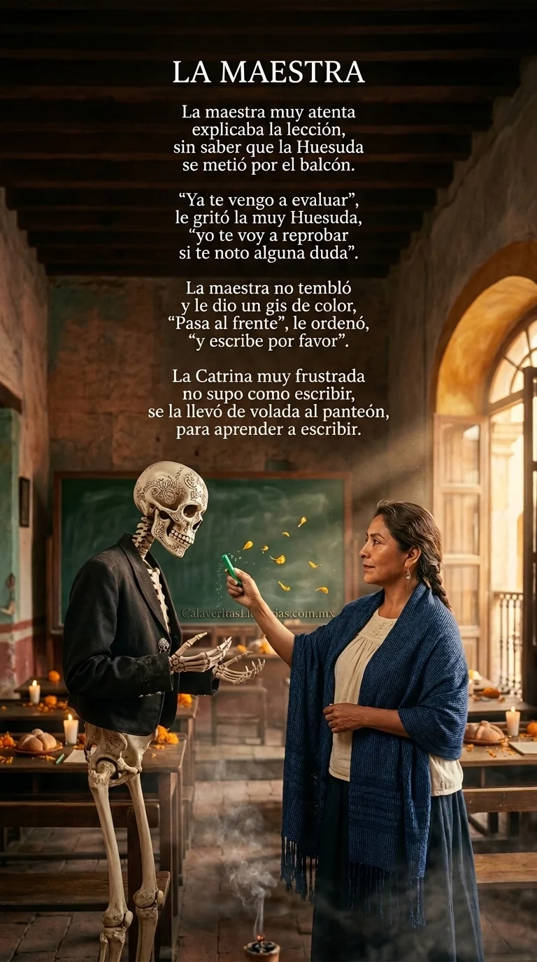 Calaverita Literaria de Día de Muertos - Calaverita 19 - La Maestra