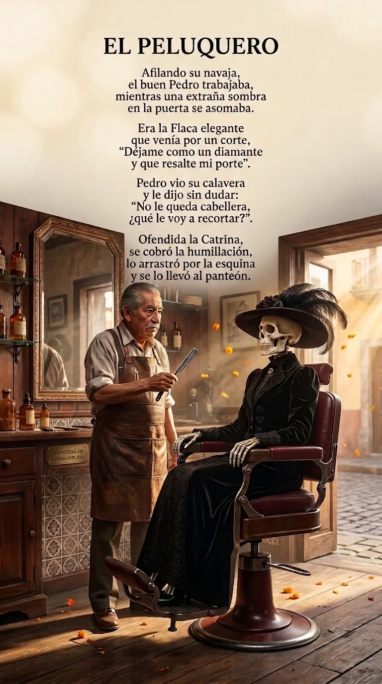 Calaverita Literaria de Día de Muertos - Calaverita 20 - El Peluquero (Don Pedro)