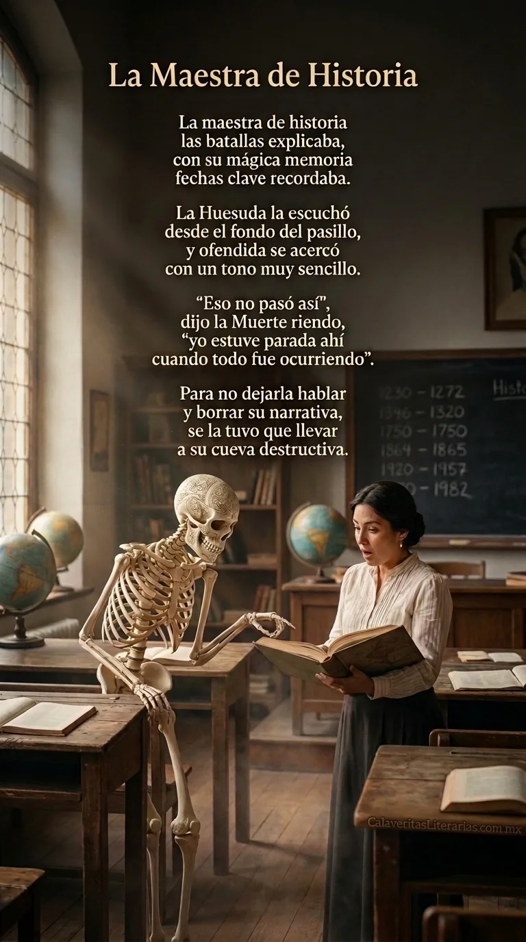 Calaverita Literaria de Día de Muertos - Calaverita 30 - Pasa al Pizarrón, Parca