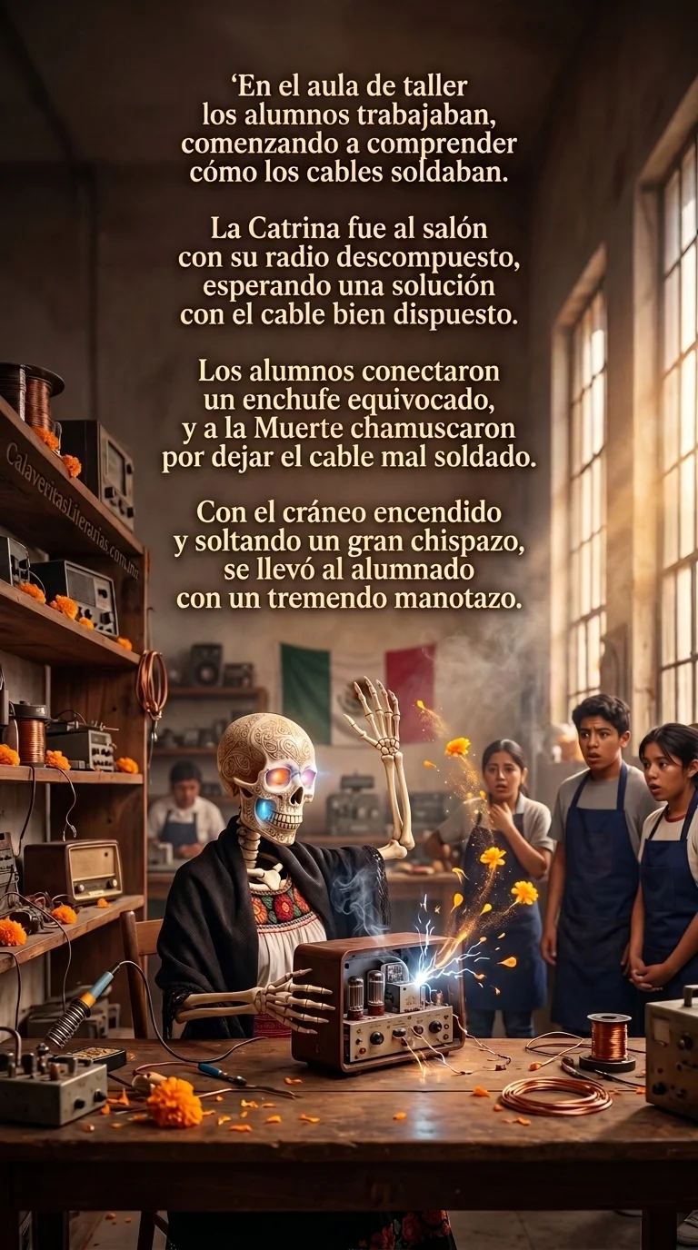Calaverita Literaria de Día de Muertos - Calaverita 32 - Gis, Borrador y Panteón